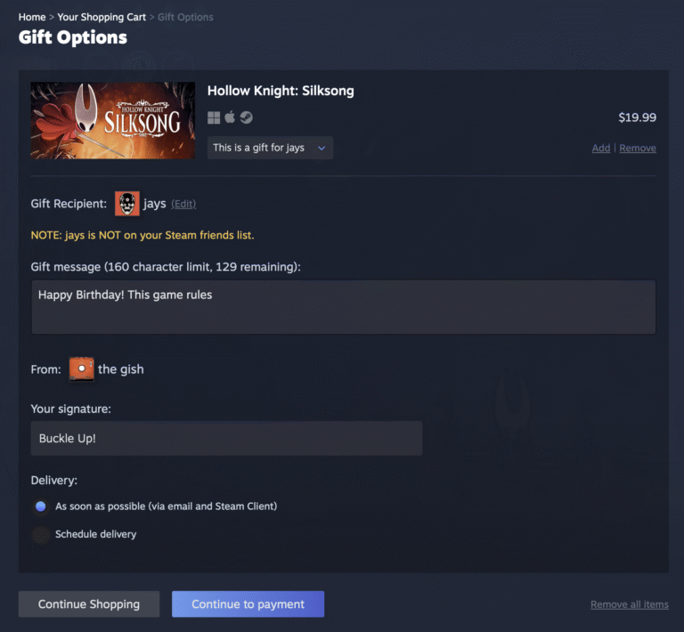 Steam يحدّث نظام الهدايا وقوائم الأمنيات بإرسال الألعاب عبر البريد وتصنيفات مخصصة
