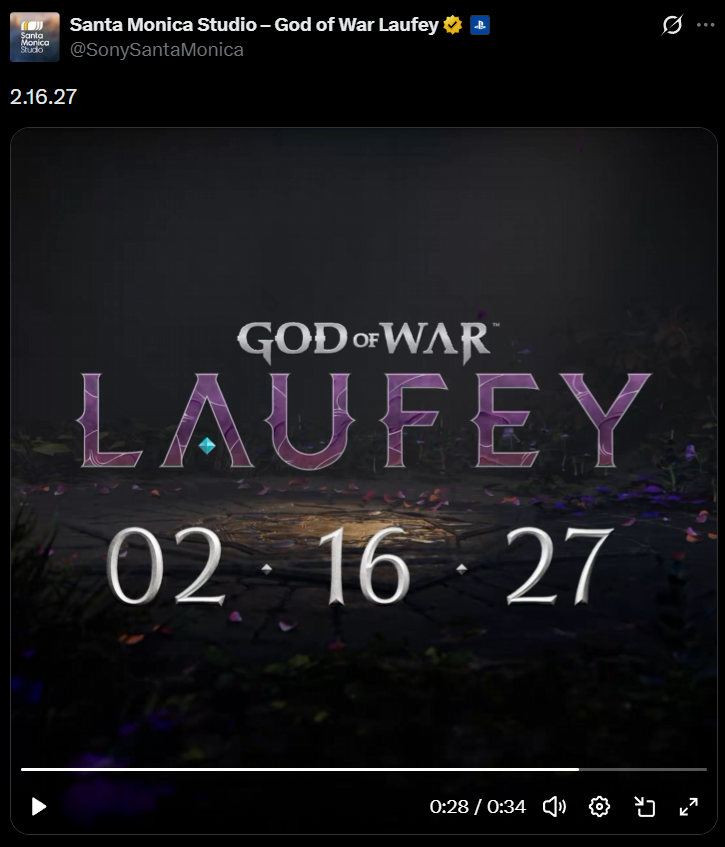 إعلان موعد إصدار God of War Laufey في 16 فبراير 2027