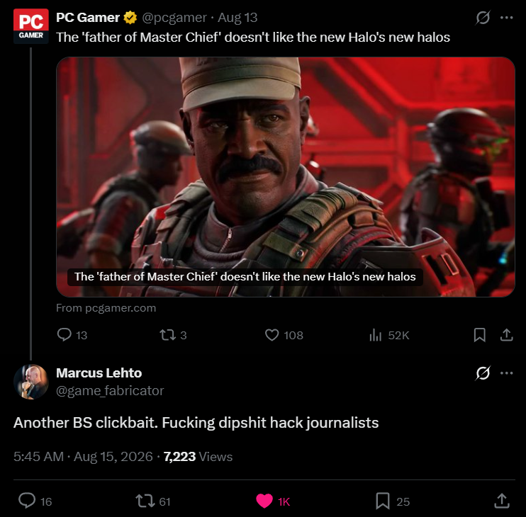 Marcus Lehto يرد على PC Gamer بشأن Halo Campaign Evolved